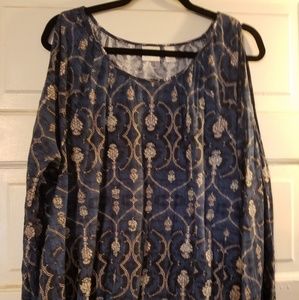 Blue top with beaded detailing